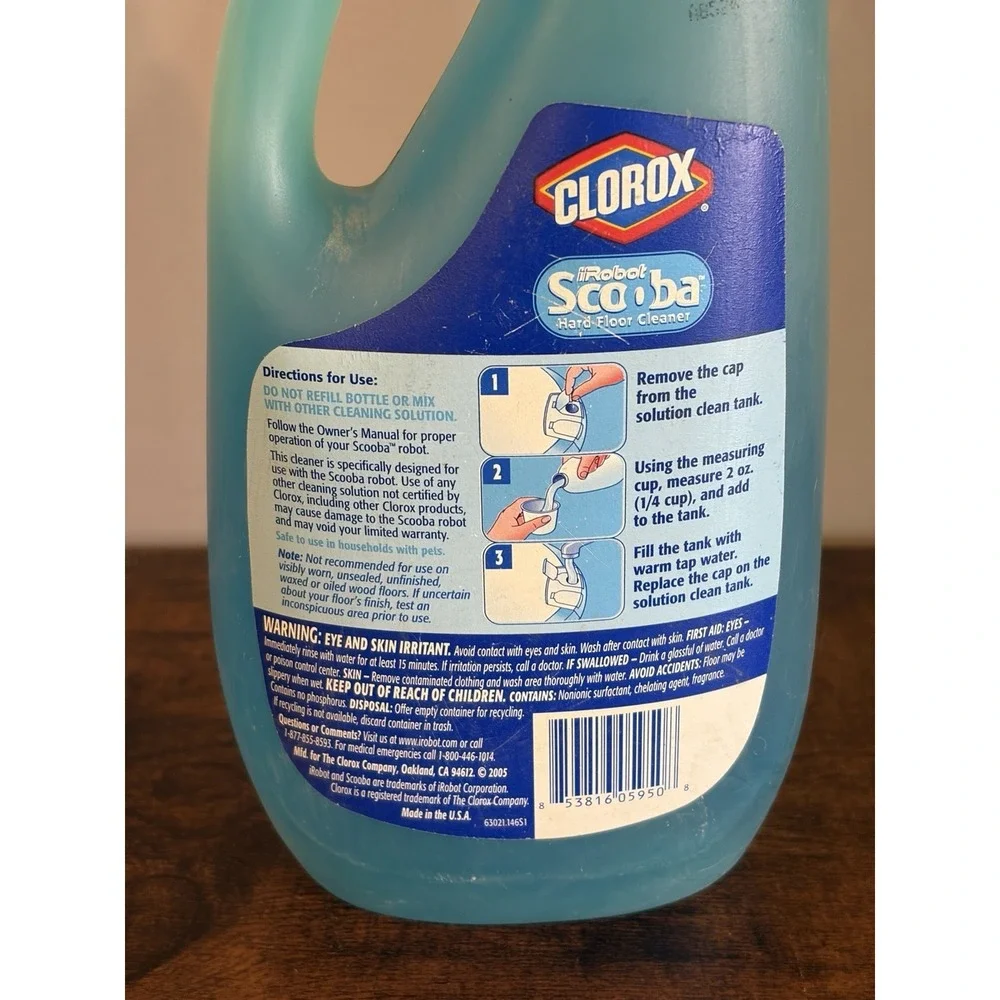 Clorox iRobot Scooba Hard Floor Cleaner Hardwood Cleaning 32 Oz Sealed